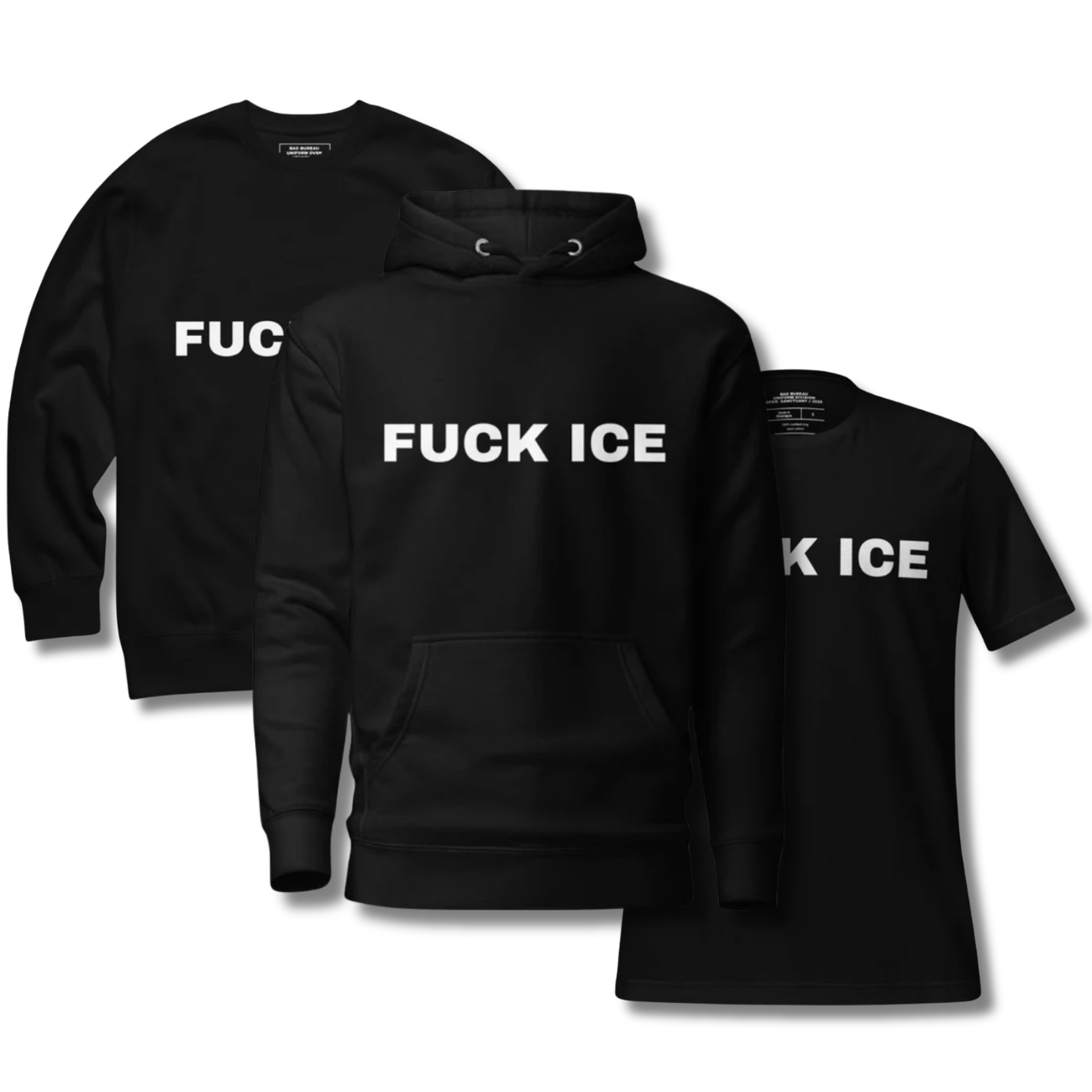 FUCK ICE collection banner | BAD BUREAU