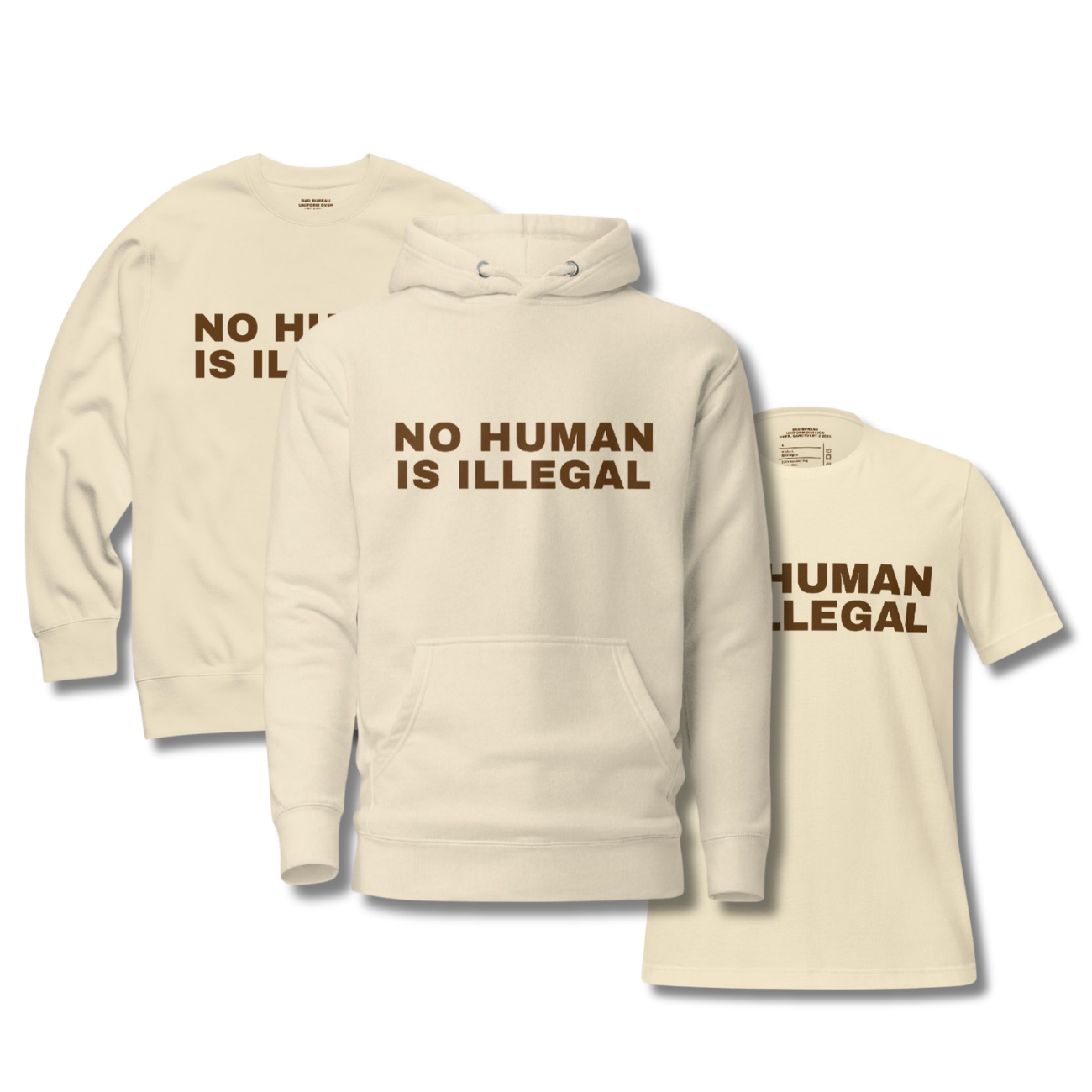 NO HUMAN IS ILLEGAL collection banner | BAD BUREAU