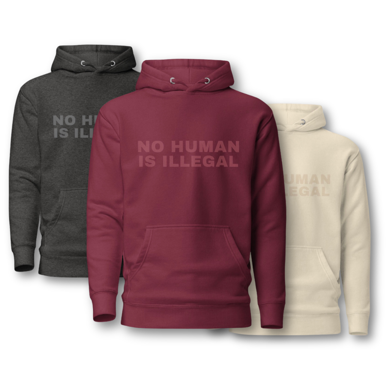 NO HUMAN IS ILLEGAL Shadow Edition collection banner | BAD BUREAU